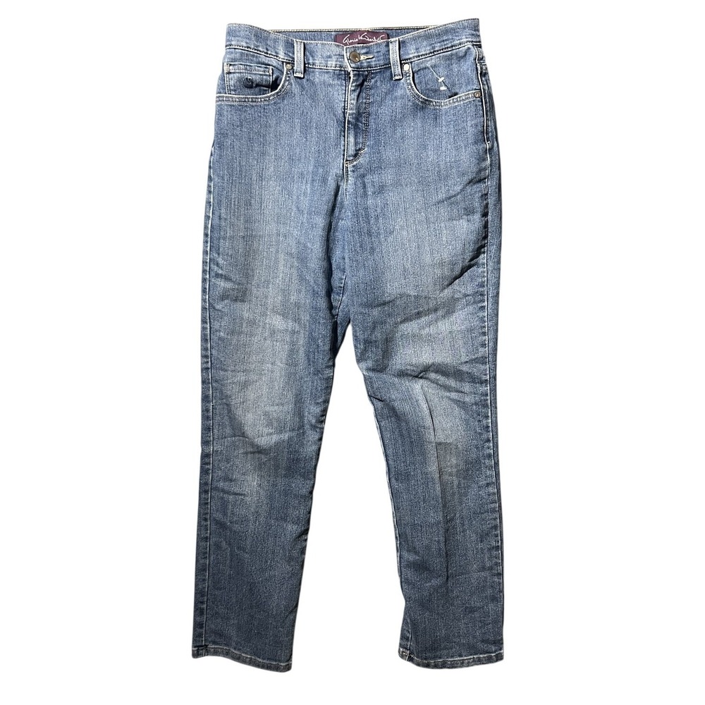 Gloria Vanderbilt Amanda Women's Size 6 Medium Wash Straight Leg Denim‎ Jeans